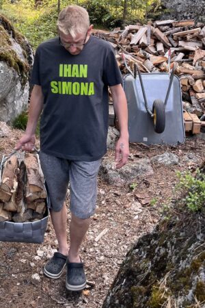 T-paita "IHAN SIMONA" tummanharmaa